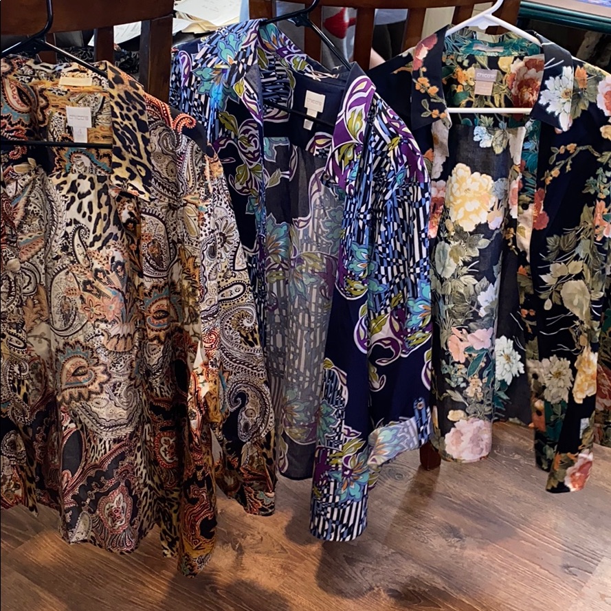 Chicos Blouses: Patterned